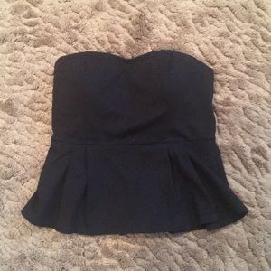 Black Strapless Top
